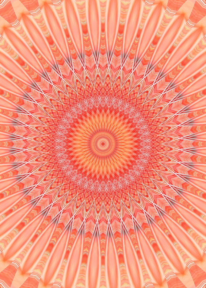 beautiful soft orange kaleidoscope