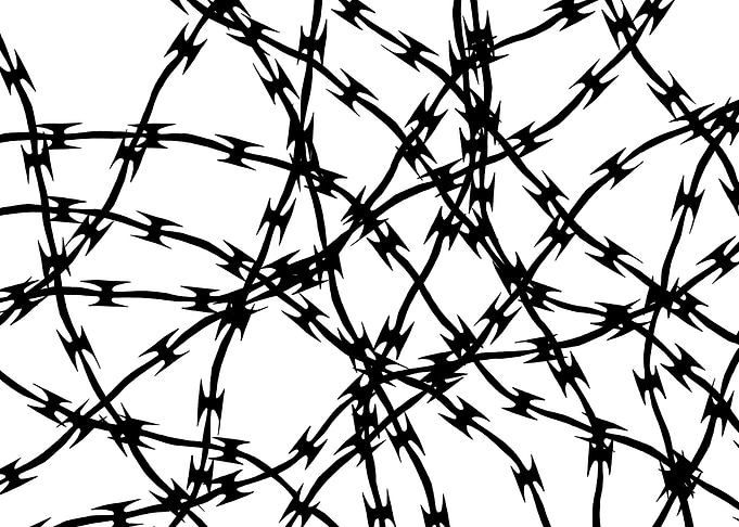 Trapped Black on White