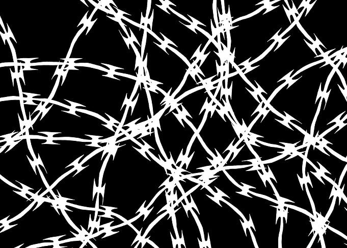 Trapped White on Black