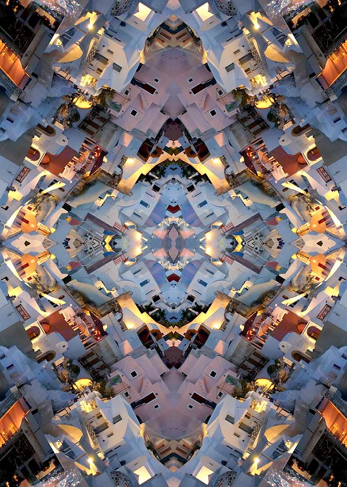 Santorini island abstract pattern