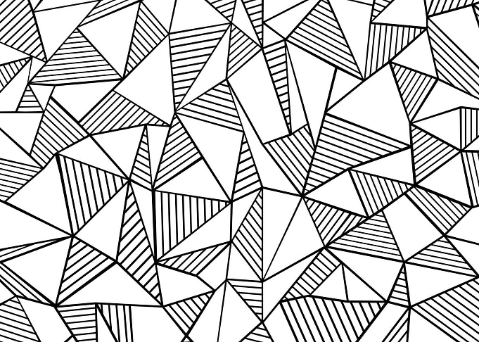 Abstraction Lines Black on White