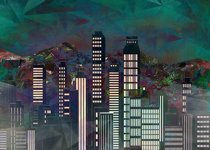 Geometric City - Night