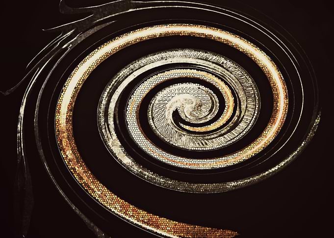 Silver and Gold Swirl