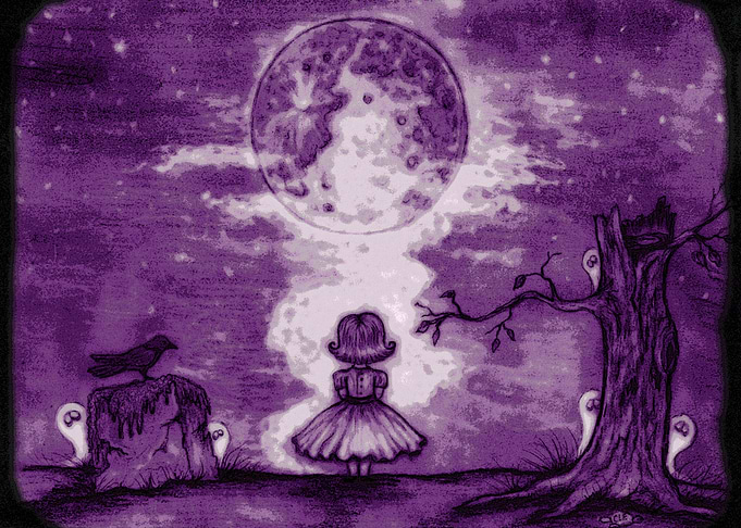 Moon Light - hand drawn sketch