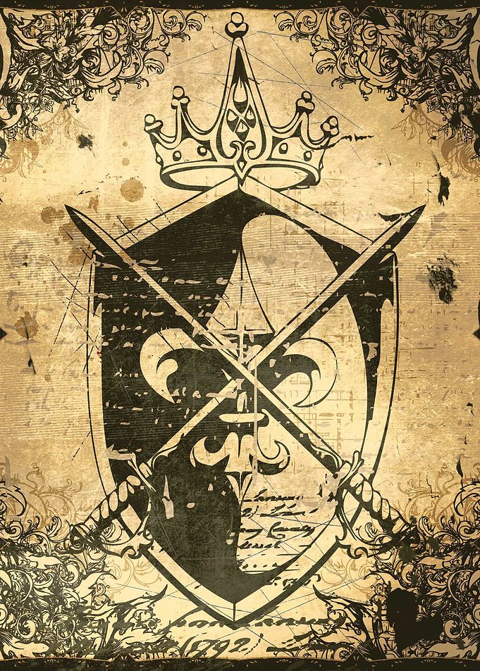 Heraldry Crown, Shield and Swords