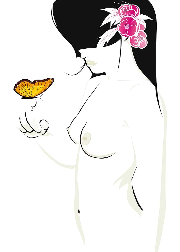 Madame Butterfly on a butterfly wing