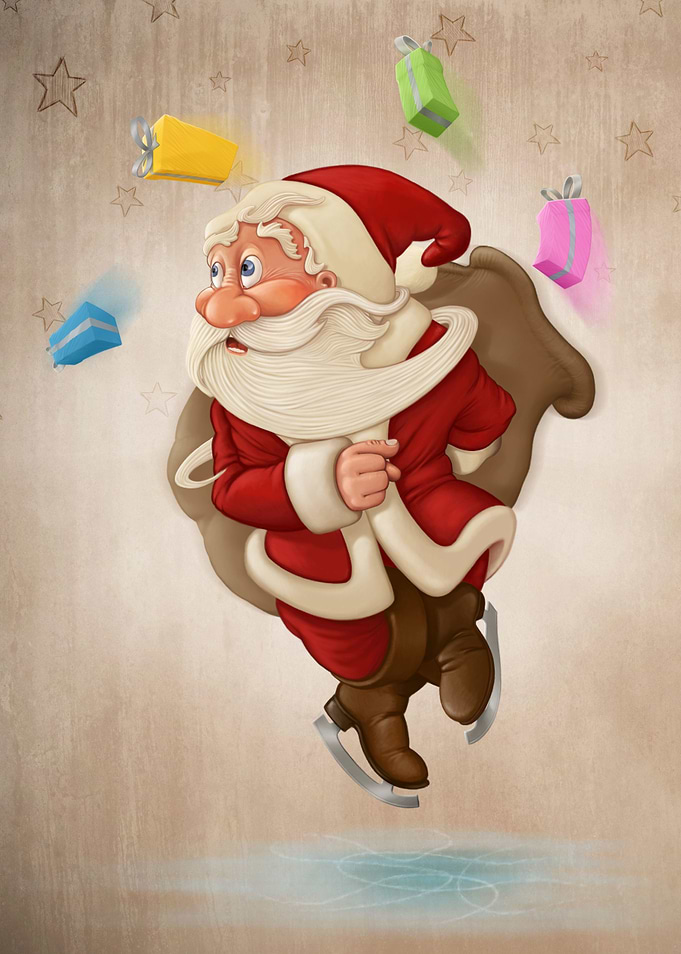 Santa Claus on ice