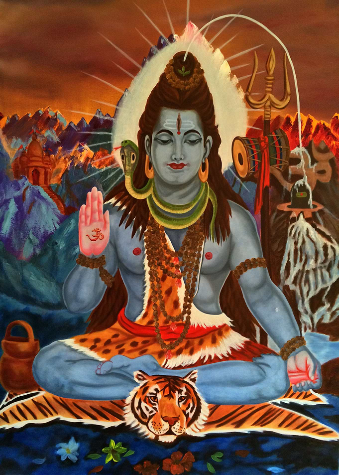 Shiva. After a private commissioned oil painting.