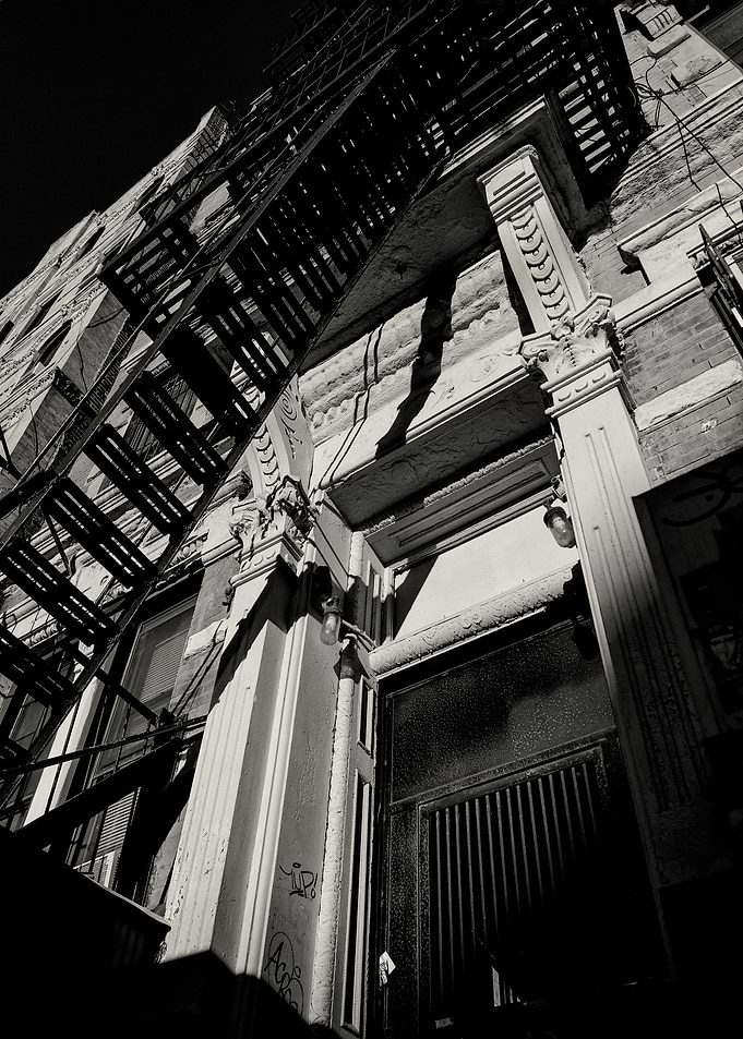 Door on Ludlow St. the lower east side of New York City ...