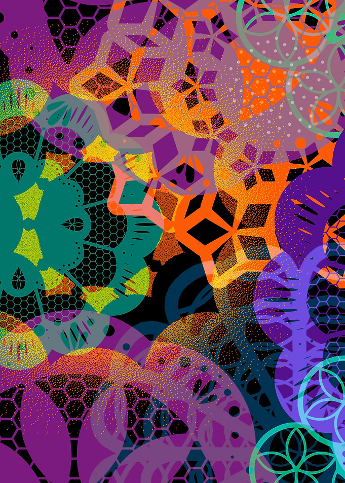 CHEERFUL FLORAL PATTERN I