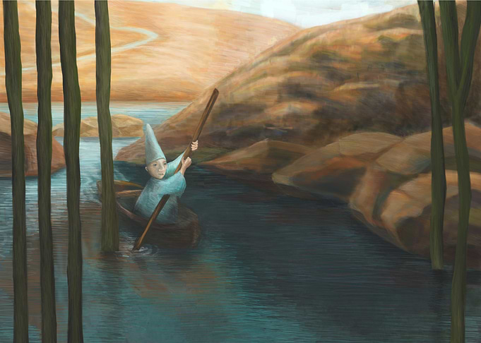 In His Boat