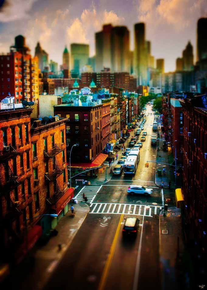 Downtown Viewed From The Manhattan Bridge