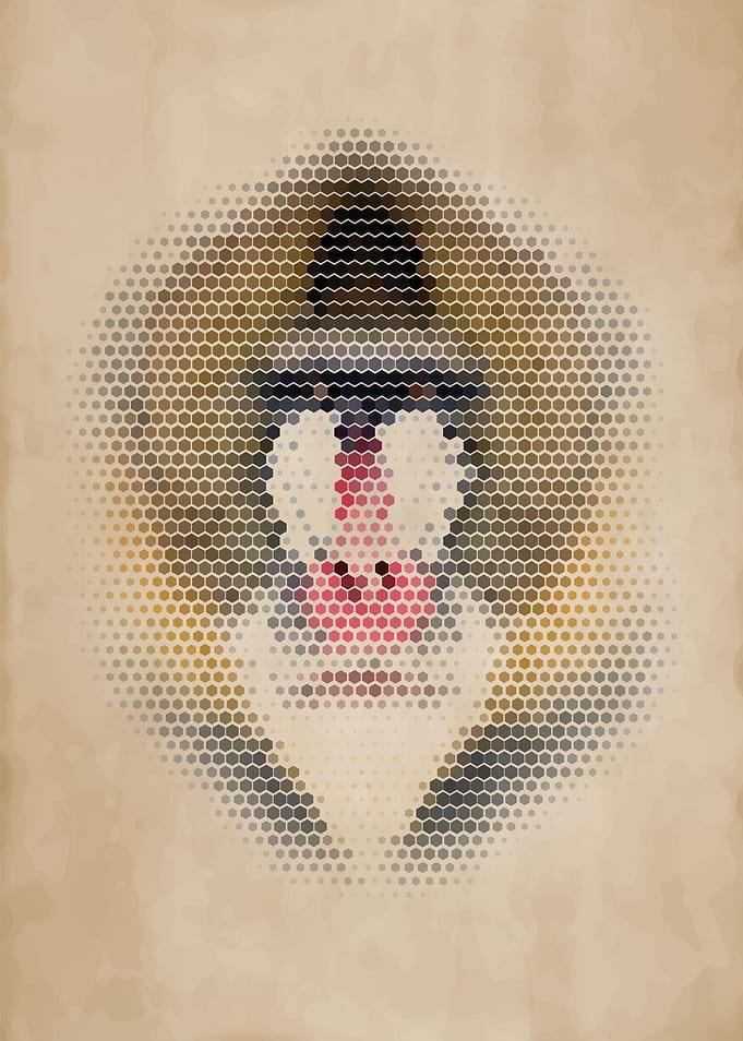 Geometric Mandrill Portrait
