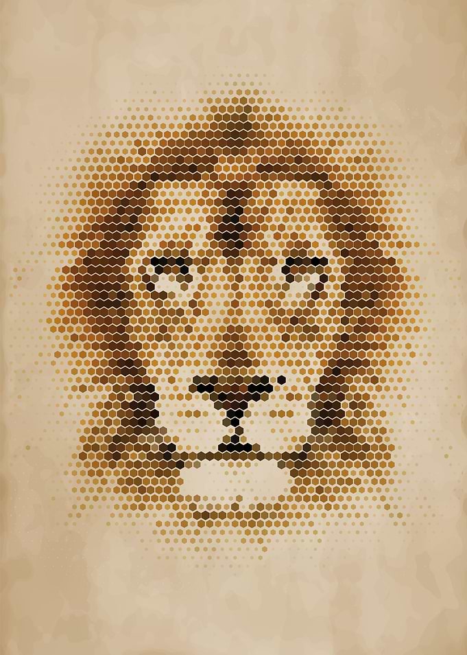 Geometric Lion Portrait