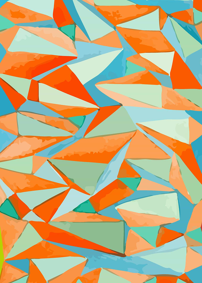 orange blue triangles