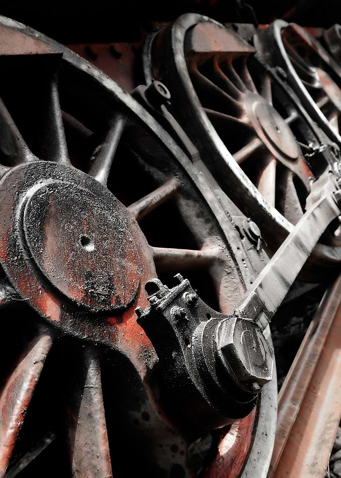 retro steam locomotive