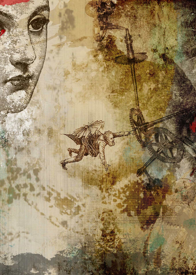Vivien and Merlin 70x70 cm digital painting 2013 © Moni ...