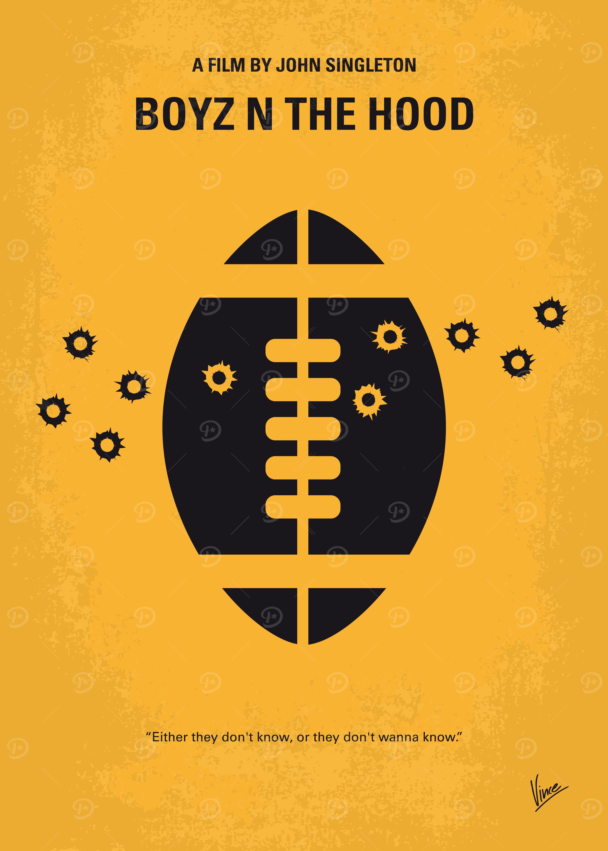 No352 My Boyz N The Hood minimal movie poster Saga of ...