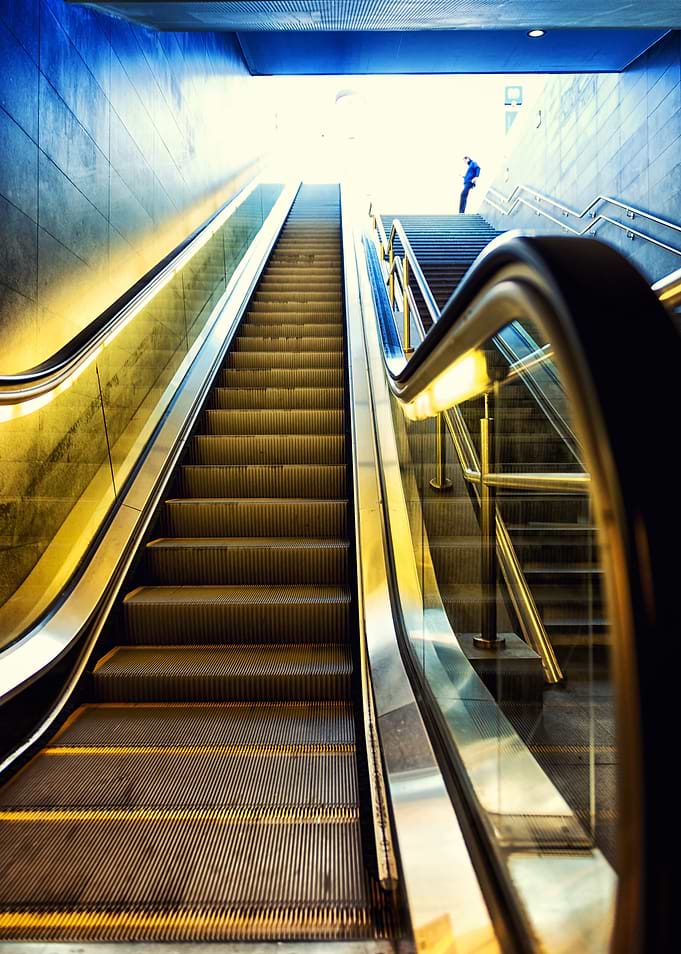 Underground escalator