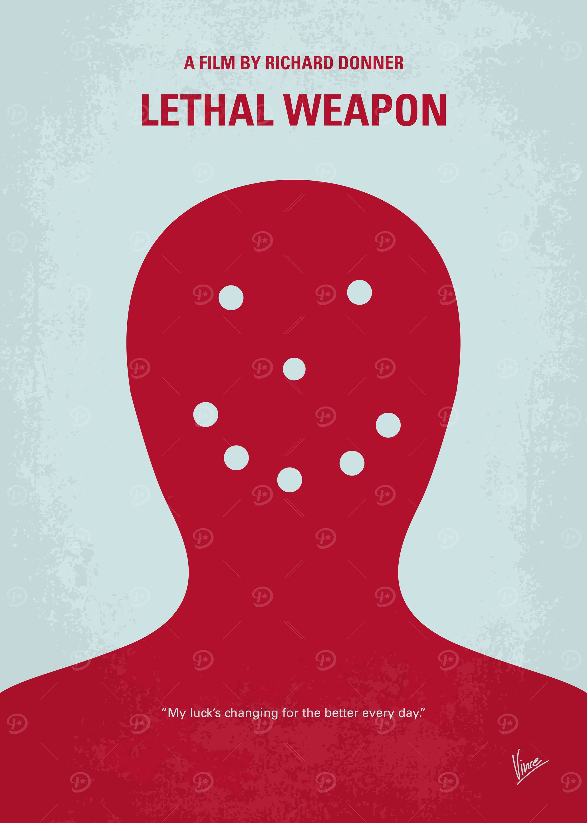 No327 My Lethal Weapon minimal movie poster A veteran ...