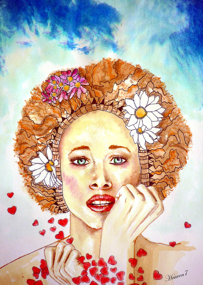 In love - Watercolor painting