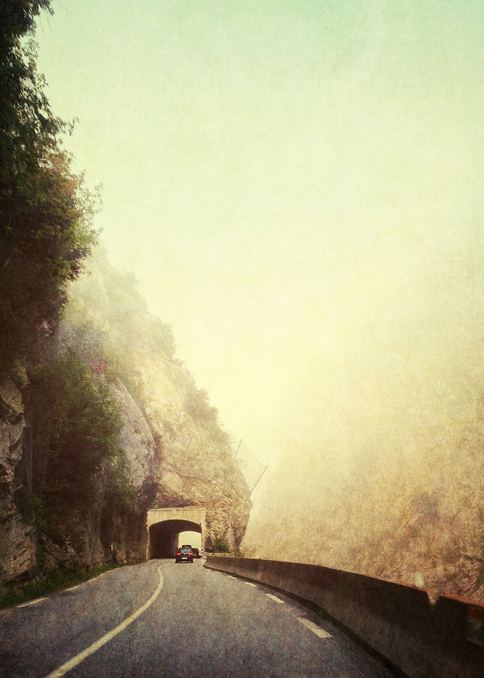 into the tunnel