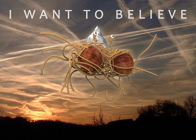 Pastafarian 'i want to belive'
