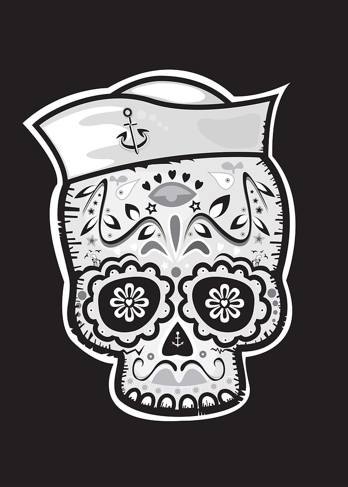 Marinero muerto sugar skull