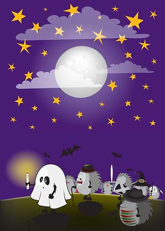 Halloween hedgehogs party gang
