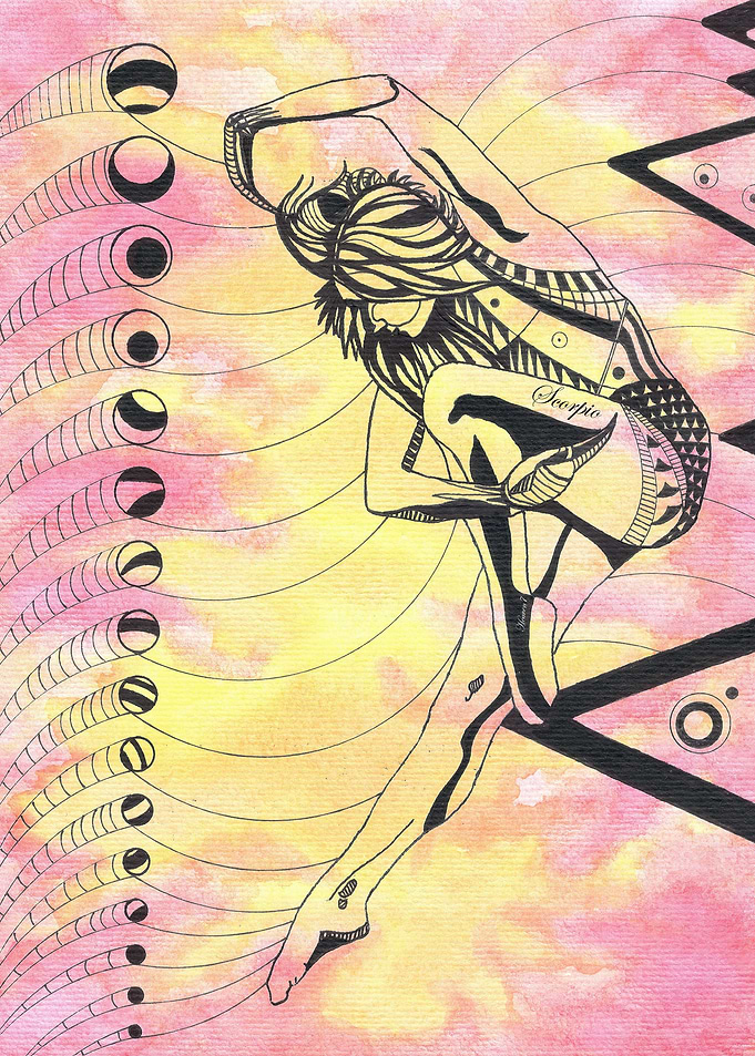 Scorpio _ Zodiac Series (Watercolor)