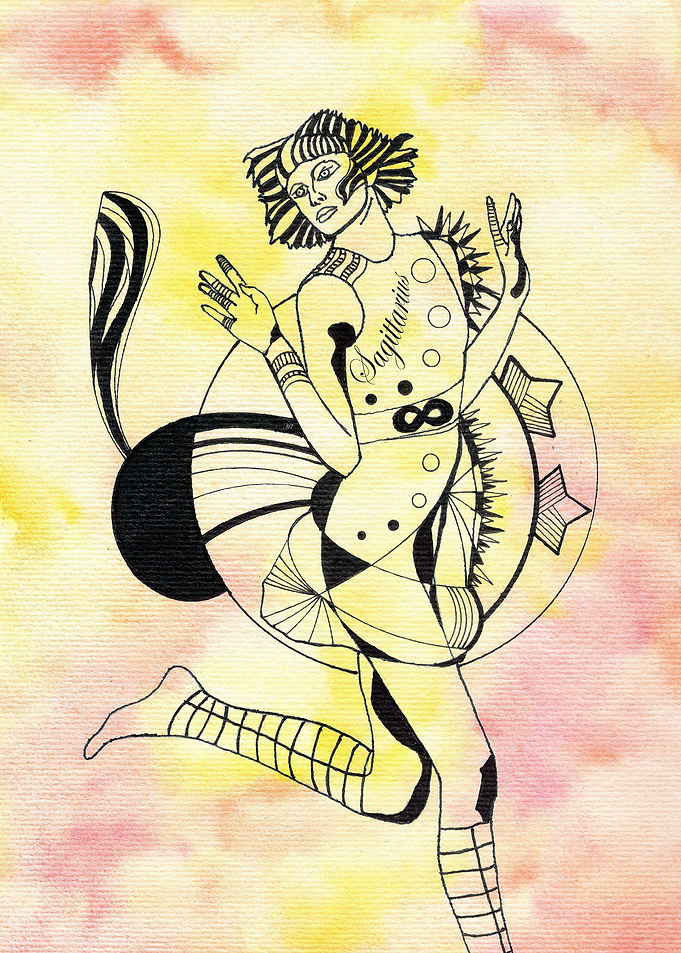 Sagittarius - Zodiac Series (watercolor)