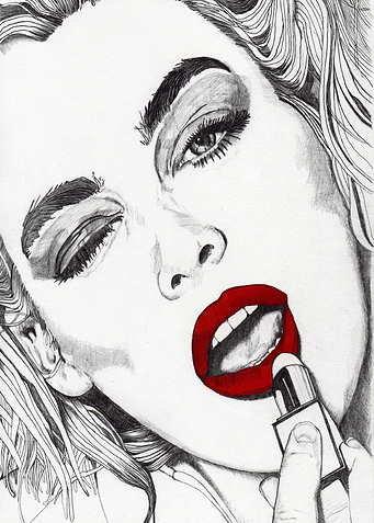 Kate with the Red Lips Part of my 'Red Lips' series of ...