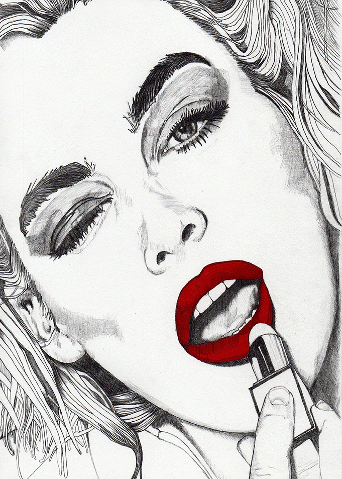 Kate with the Red Lips Part of my 'Red Lips' series of ...