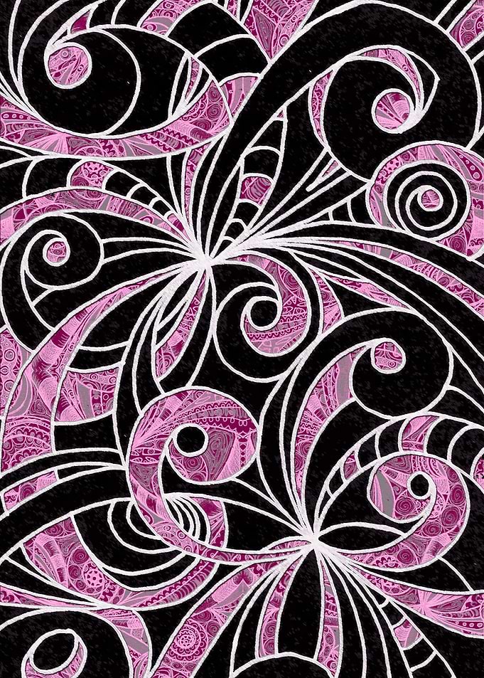 Drawing Floral Zentangle G204