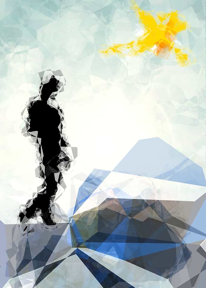 a man journeying