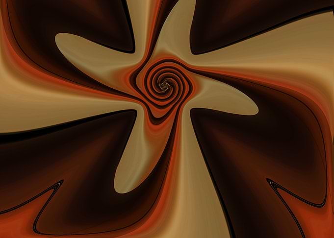 simple abstract flower with retro colors