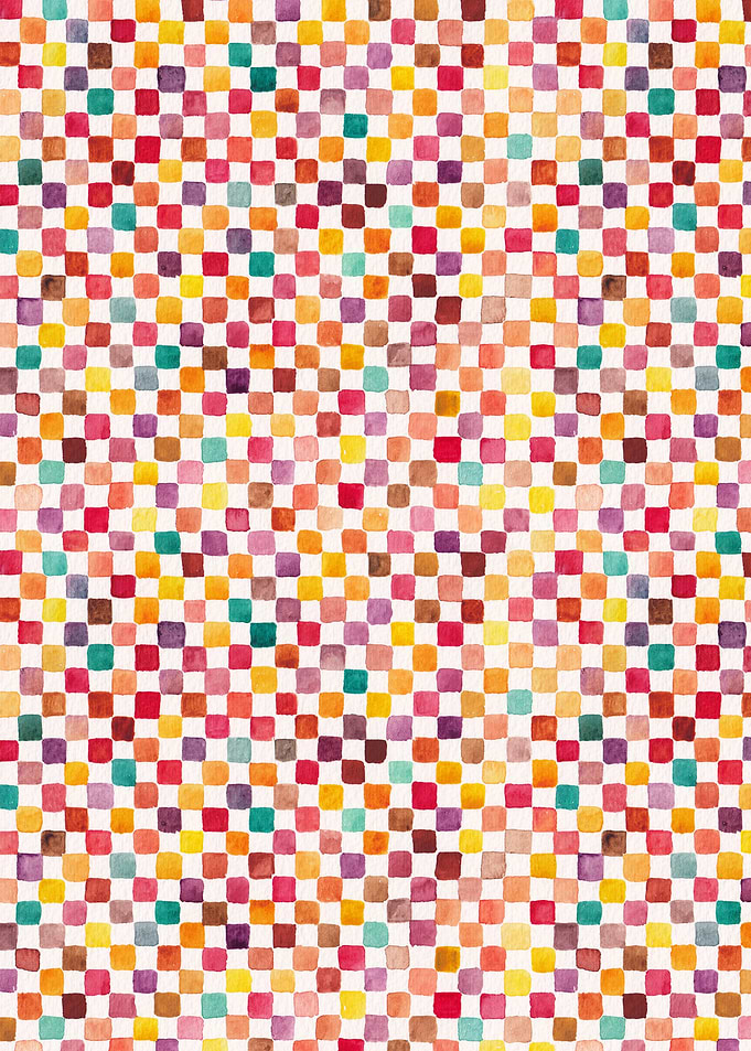 Klee Pattern. More than 200 tiles, handmade painted wit ...