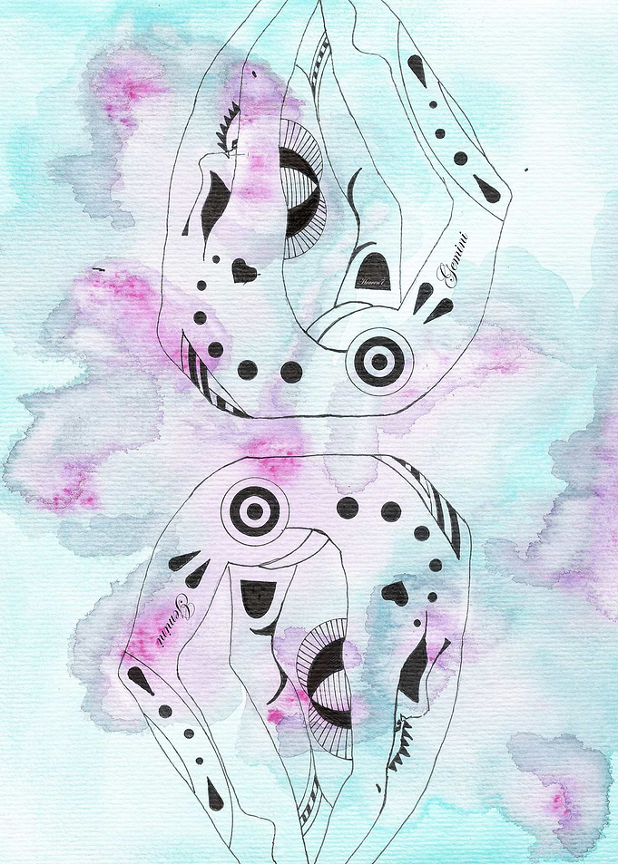 Gemini - Zodiac Series Watercolor