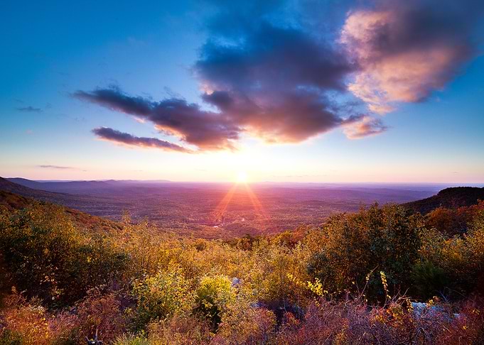 Taken right before sundown, the fall colors were quite ...