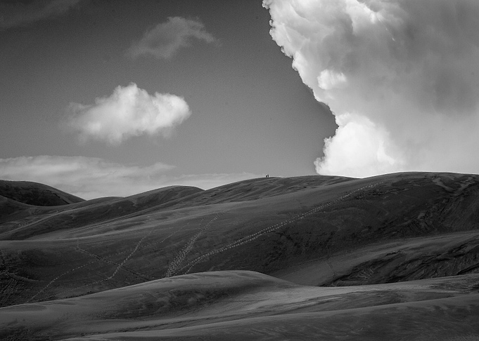Taken while hiking dunes in colorado. The hikers on the ...