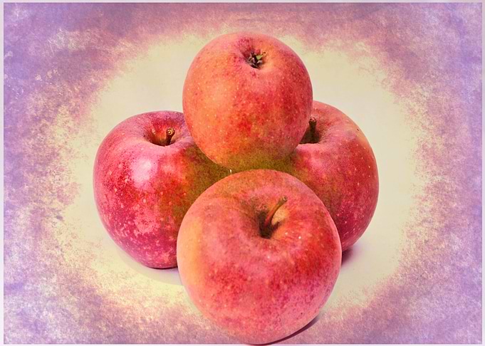 red apples with vintage