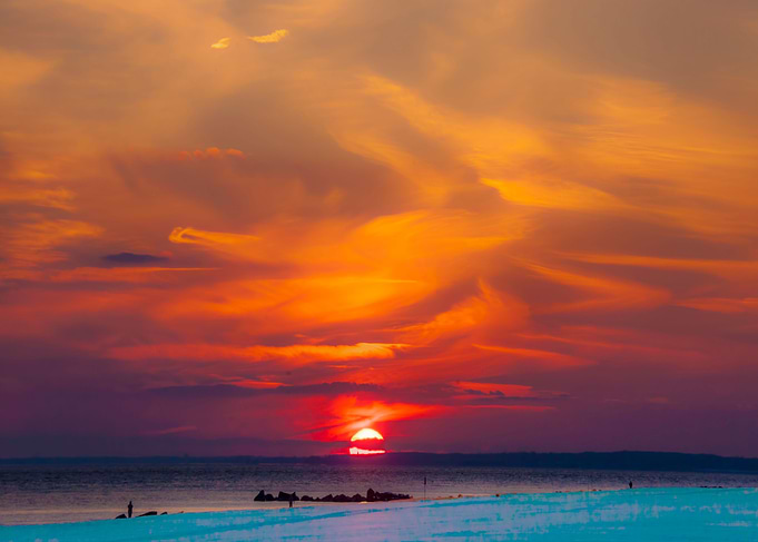 Winter Beach Sunset