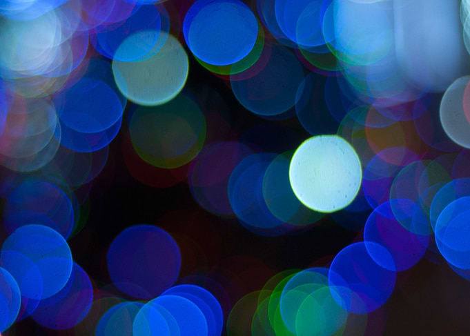Pretty Blue Bokeh Lights