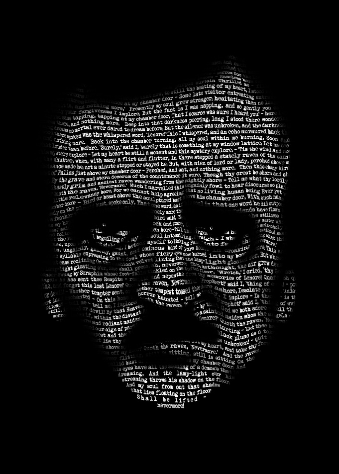 Nevermore - A Portrait of Edgar Allan Poe Created usin ...