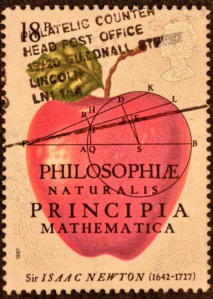 British postage stamps (Isaac Newton)