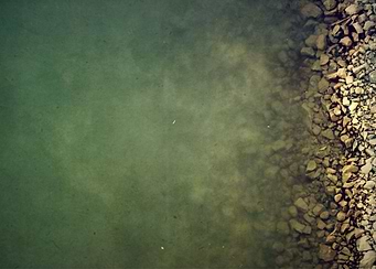 Rocks and water