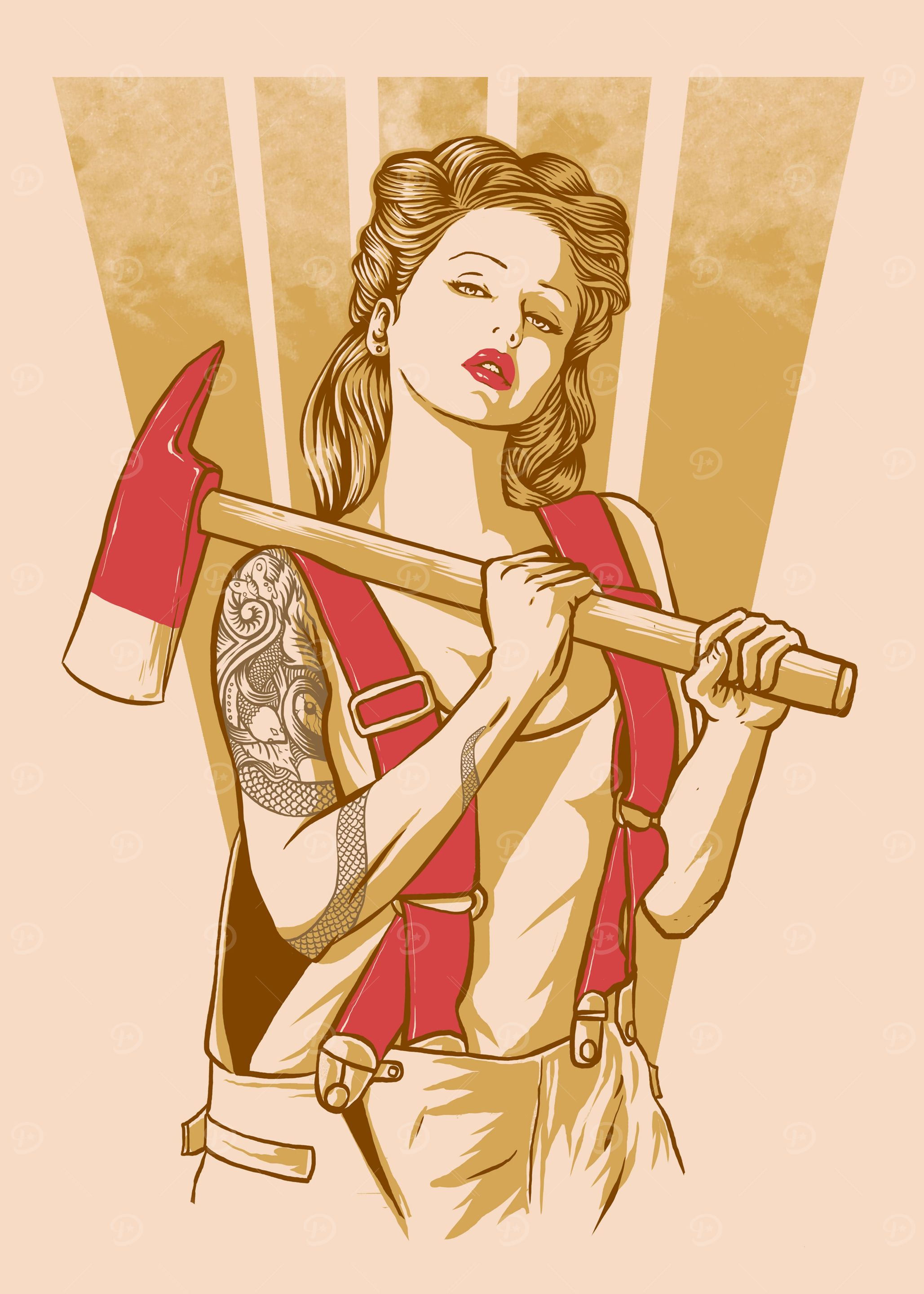 Axe girl