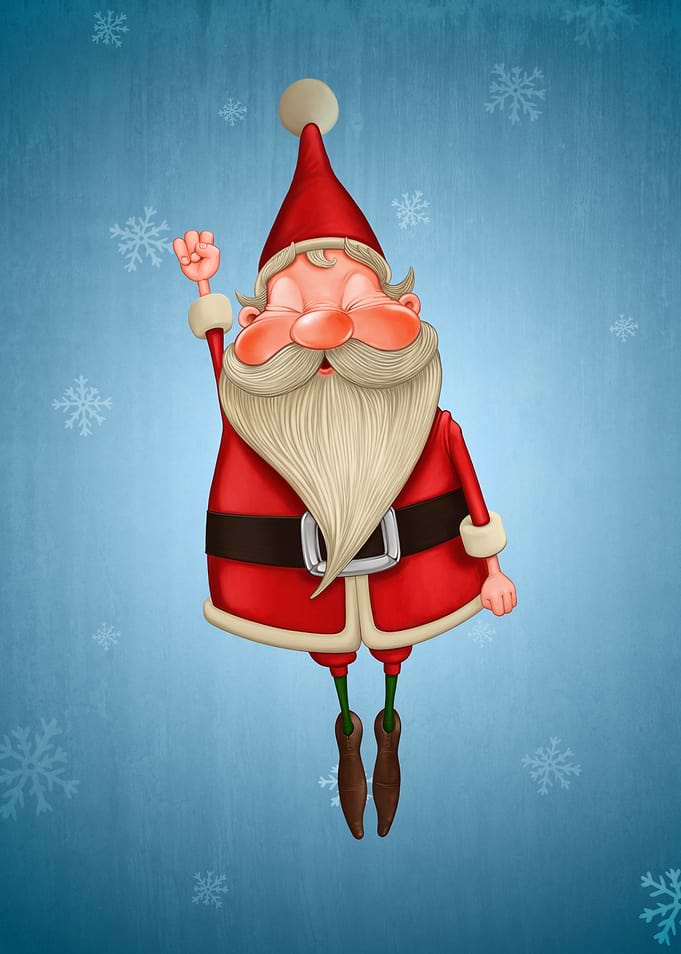 Santa Claus flies