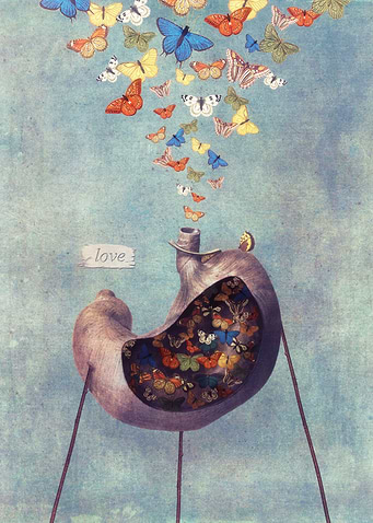 LOVE - butterflies in the stomach
