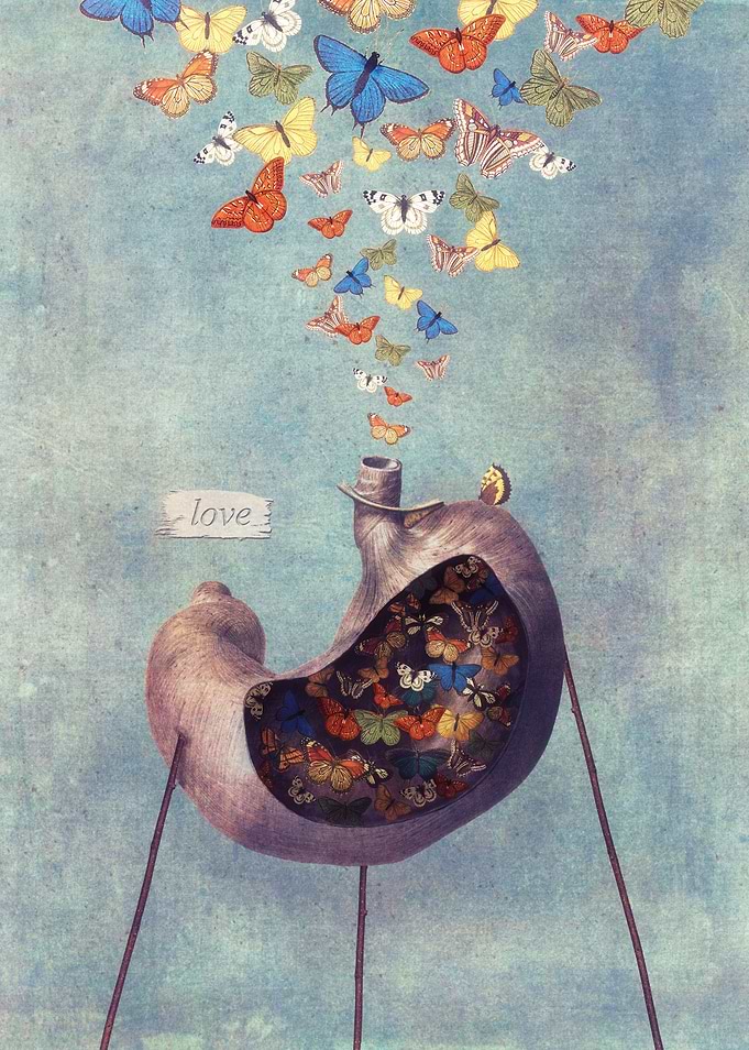 LOVE - butterflies in the stomach